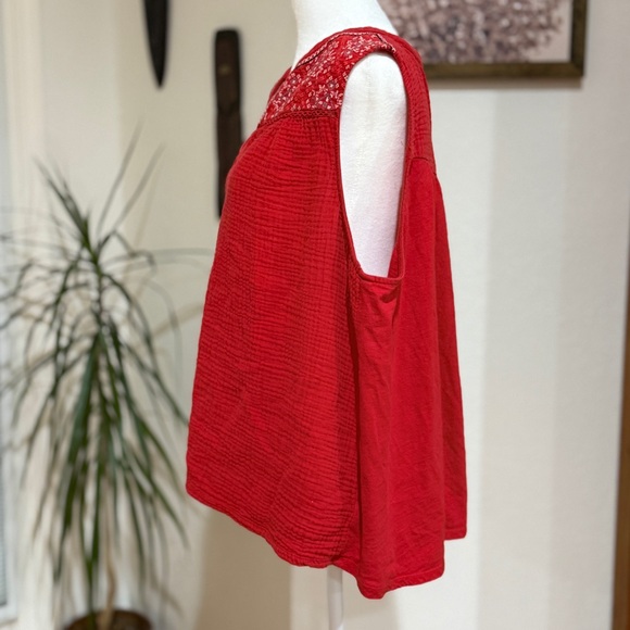 Knox Rose Women’s Sleeveless V-Notch Gauze Tank Top – Size XL - Picture 7 of 13